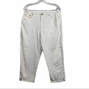 Liz Claiborne White Denim Crop Capri Jeans Size 14